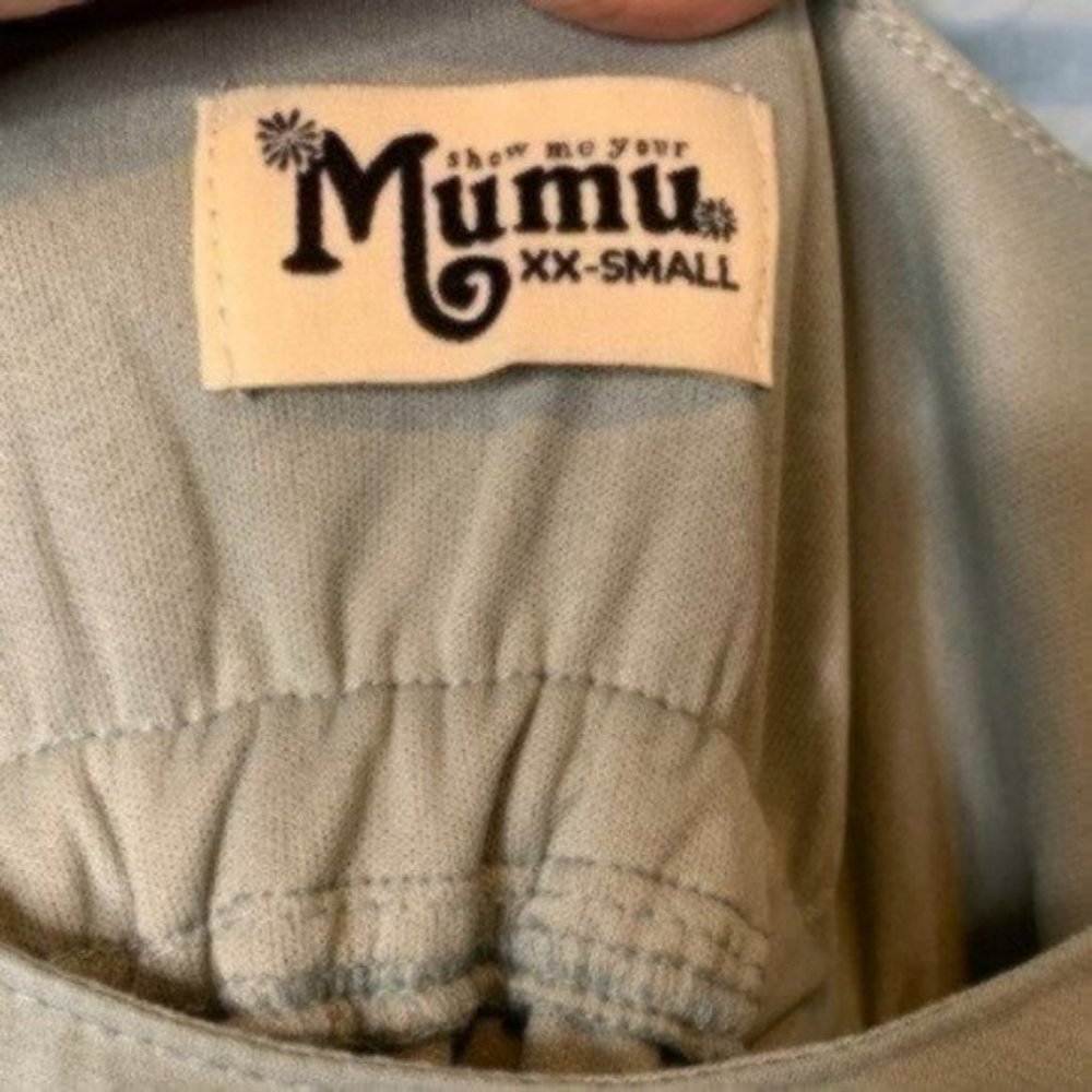 NEW Show Me Your Mumu Silver Sage Caitlin Ruffle Maxi Dress XXS - Picture 4 of 8